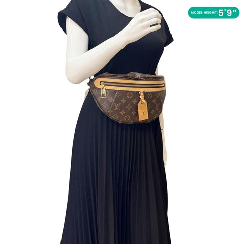 LOUIS VUITTON High Rise Monogram Canvas Bumbag Brown