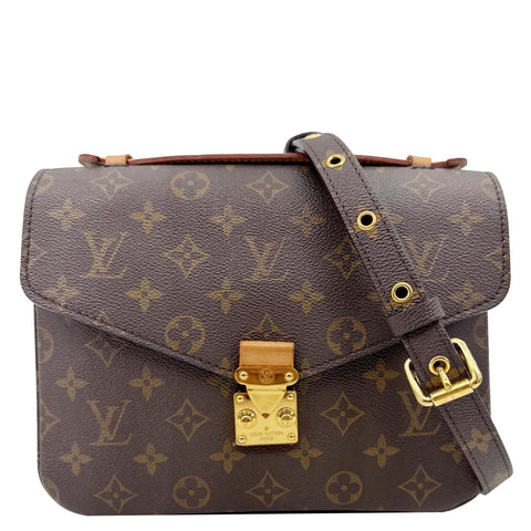 LOUIS VUITTON Metis Pochette Monogram Canvas Crossbody Bag Brown
