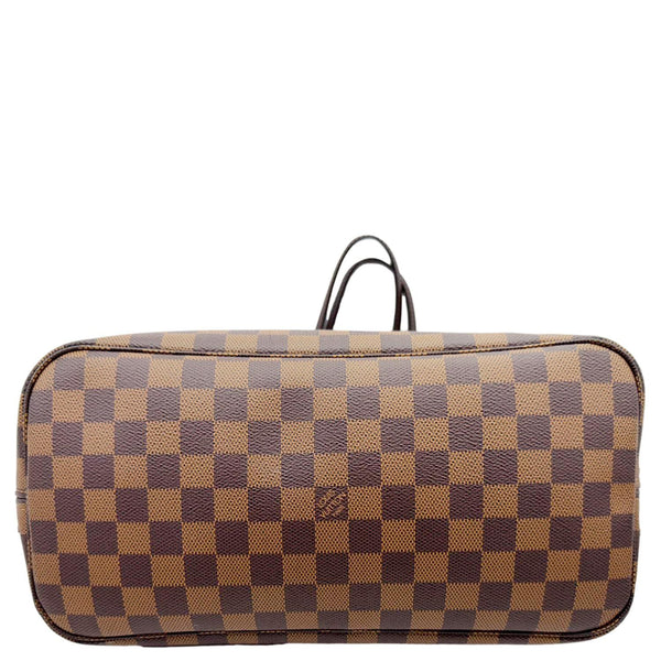 LOUIS VUITTON Neverfull MM Damier Ebene Shoulder Bag Brown