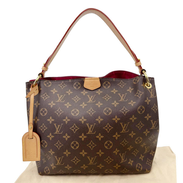 LOUIS VUITTON Graceful PM Monogram Canvas Hobo Shoulder Bag Brown