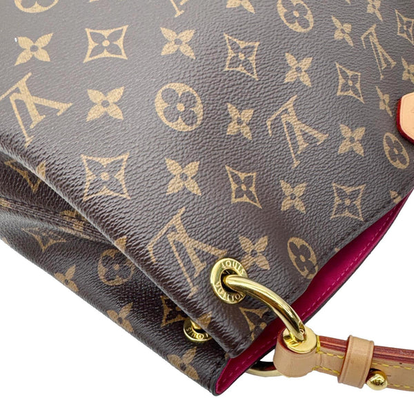 LOUIS VUITTON Graceful PM Monogram Canvas Hobo Shoulder Bag Brown