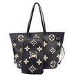 LOUIS VUITTON Neverfull MM Monogram Empreinte Leather Shoulder Bag Bicolor