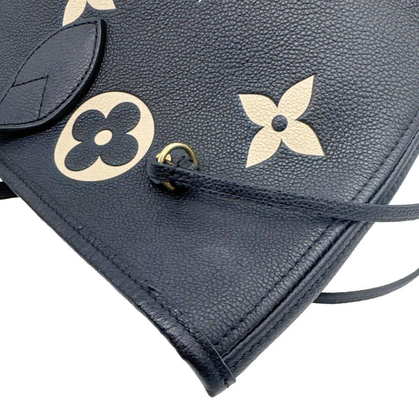 LOUIS VUITTON Neverfull MM Monogram Empreinte Leather Shoulder Bag Bicolor