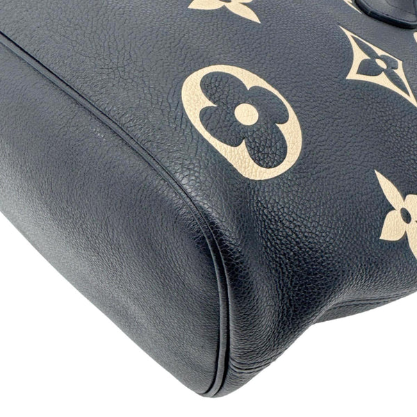 LOUIS VUITTON Neverfull MM Monogram Empreinte Leather Shoulder Bag Bicolor