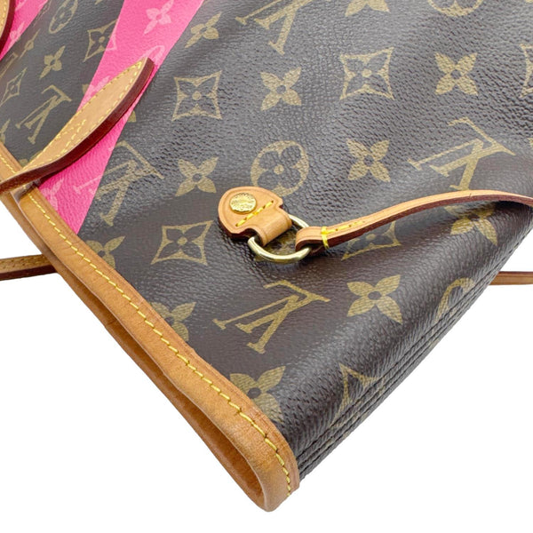LOUIS VUITTON Neverfull MM V Monogram Canvas Tote Bag Brown