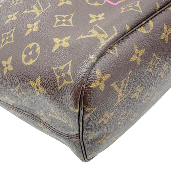 LOUIS VUITTON Neverfull MM V Monogram Canvas Tote Bag Brown