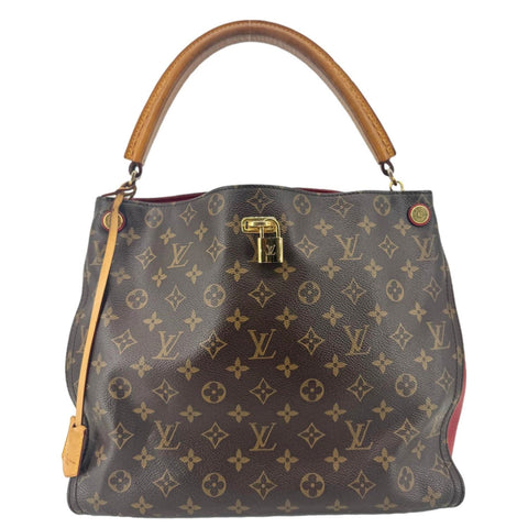 LOUIS VUITTON Gaia Monogram Canvas Shoulder Bag Cerise