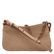 GUCCI GG Emblem Small Embossed Leather Shoulder Bag Pink 815278
