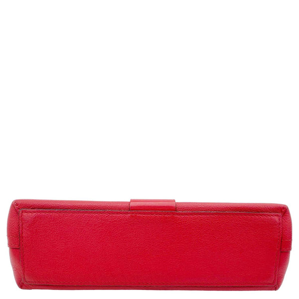 LOUIS VUITTON Very Chain Cuir Plume Ecume Leather Shoulder Bag Red