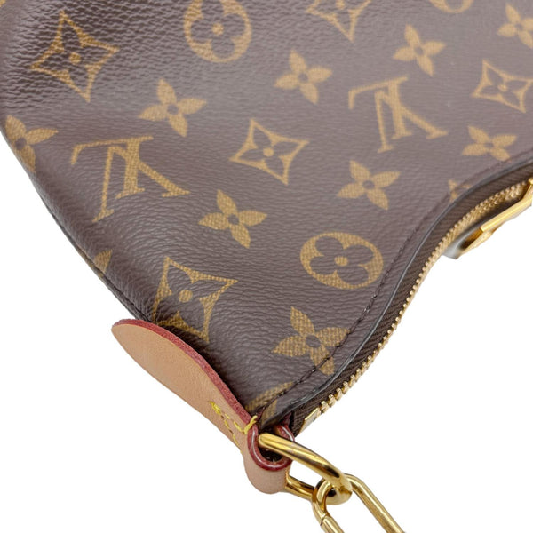 LOUIS VUITTON Boulogne PM Monogram Canvas Shoulder Bag Brown