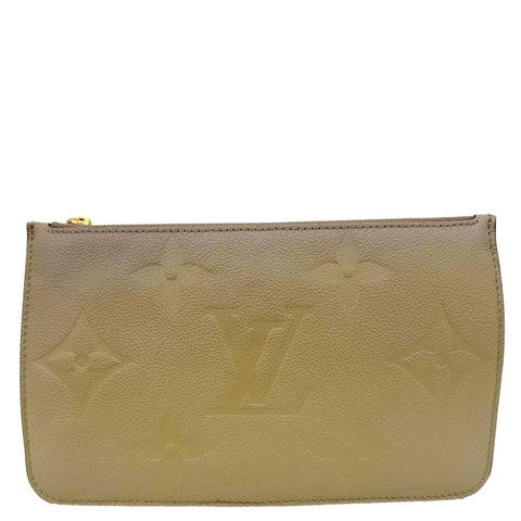 LOUIS VUITTON Empreinte Monogram Leather Wristlet Beige