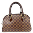 LOUIS VUITTON Duomo Damier Ebene Satchel Bag Brown