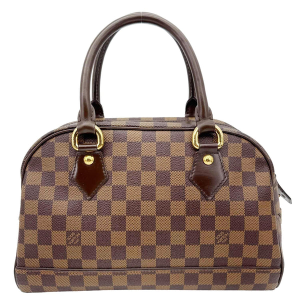 LOUIS VUITTON Duomo Damier Ebene Satchel Bag Brown