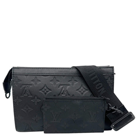 LOUIS VUITTON Gaston Wearable Monogram Shadow Crossbody Bag Black