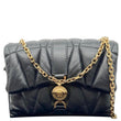 VERSACE Kleio Quilted Nappa Leather Shoulder Bag Black