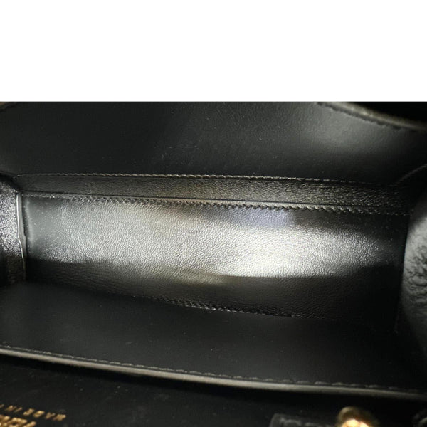 VERSACE Medusa '95 Leather Top Handle Shoulder Bag Black