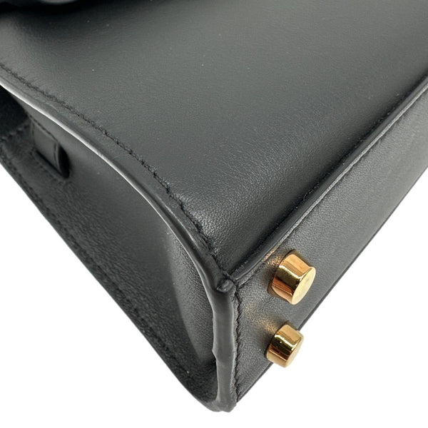 VERSACE Medusa '95 Leather Top Handle Shoulder Bag Black