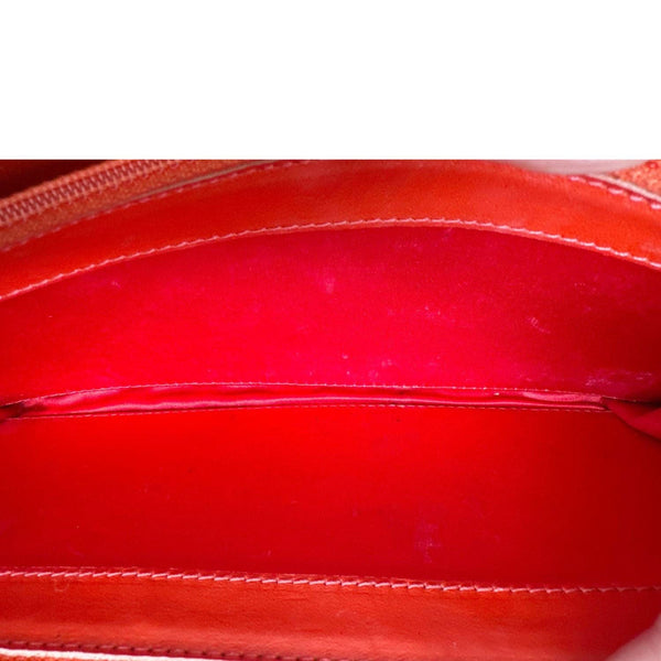 CHANEL Brilliant East West Flap Patent Calfskin Quilted Leather Shoulder Bag Red