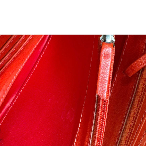 CHANEL Brilliant East West Flap Patent Calfskin Quilted Leather Shoulder Bag Red