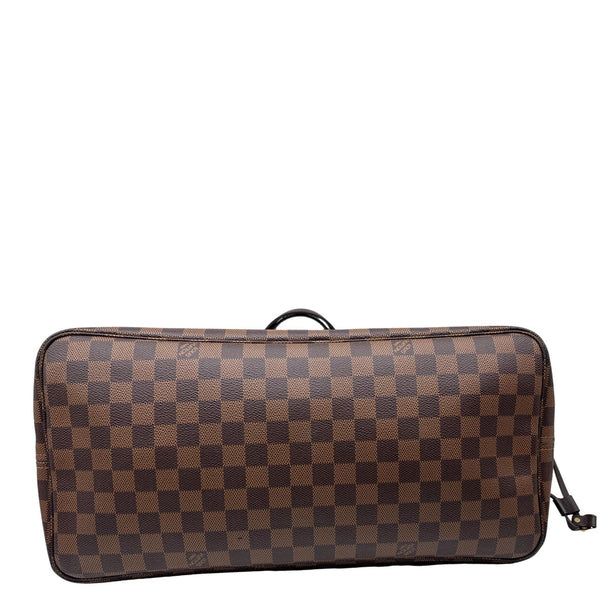 LOUIS VUITTON Neverfull GM Damier Ebene Tote Bag Brown