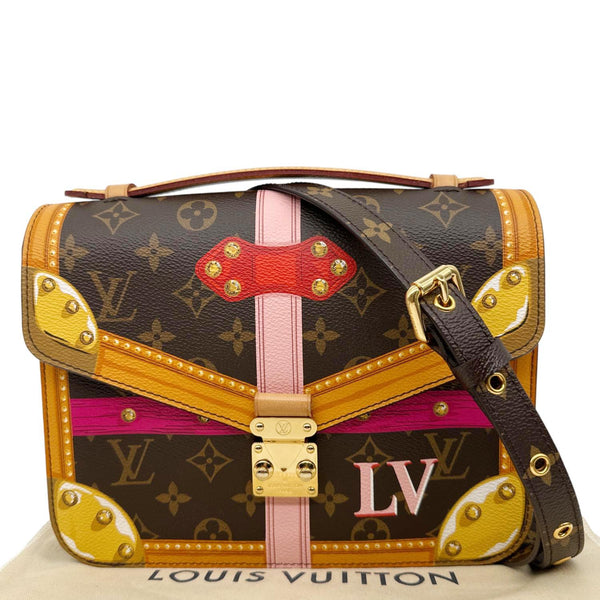 LOUIS VUITTON Summer Trunk Metis Pochette Monogram Canvas Crossbody Bag Brown