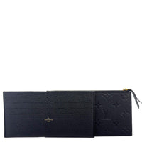 LOUIS VUITTON Monogram Empreinte Leather Insert Card Holder Black