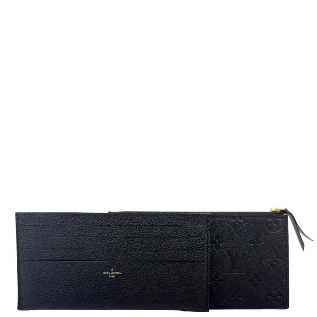 LOUIS VUITTON Monogram Empreinte Leather Insert Card Holder Black