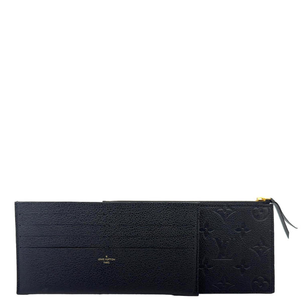LOUIS VUITTON Monogram Empreinte Leather Insert Card Holder Black