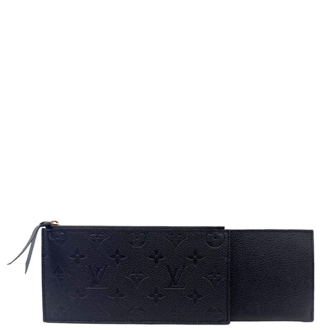 LOUIS VUITTON Monogram Empreinte Leather Insert Card Holder Black