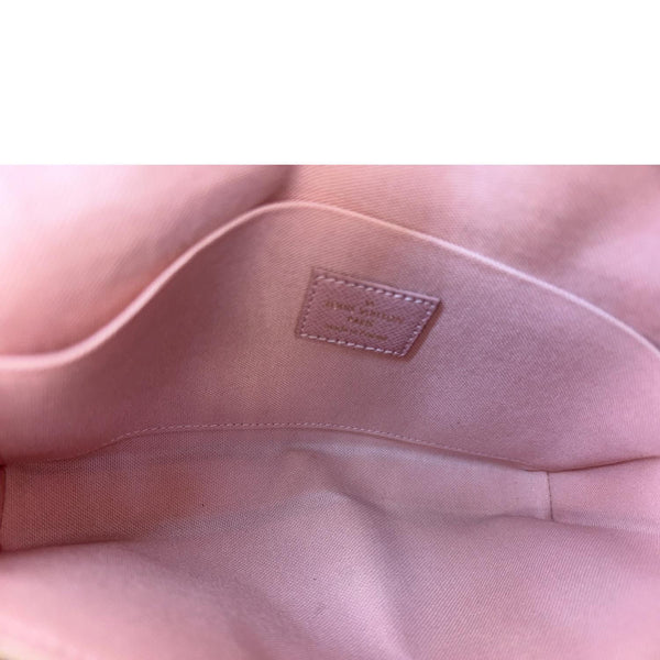 LOUIS VUITTON Felicie Pochette Damier Azur Crossbody Bag Rose Ballerine