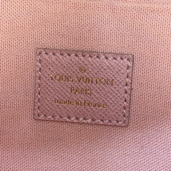 LOUIS VUITTON Felicie Pochette Damier Azur Crossbody Bag Rose Ballerine