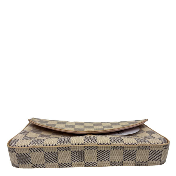 LOUIS VUITTON Felicie Pochette Damier Azur Crossbody Bag Rose Ballerine