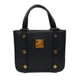 MCM Studded Saffiano Leather Tote Bag Black