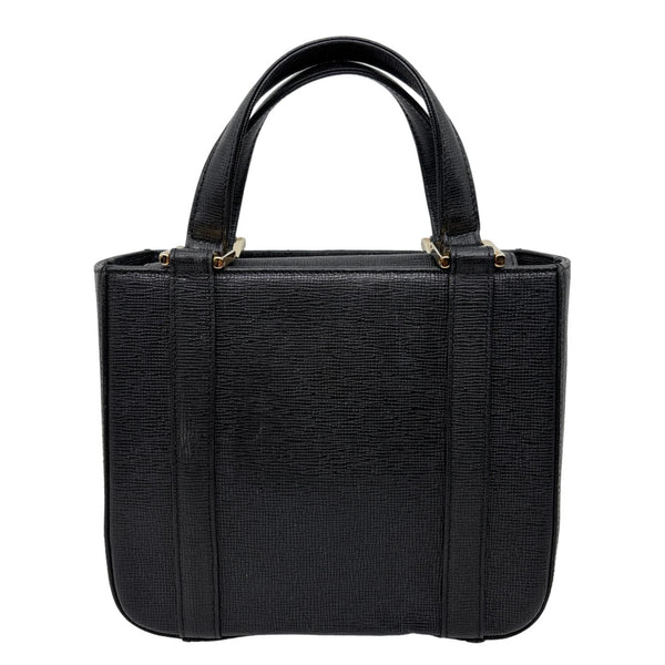 MCM Studded Saffiano Leather Tote Bag Black