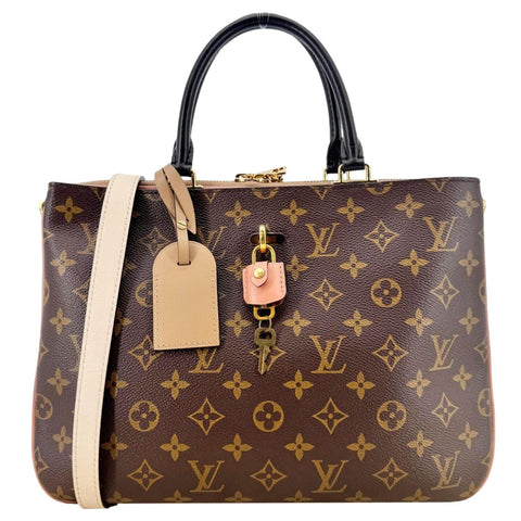 LOUIS VUITTON Millefeuille Monogram Canvas Shoulder Bag Brown