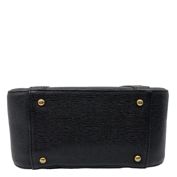 MCM Studded Saffiano Leather Tote Bag Black