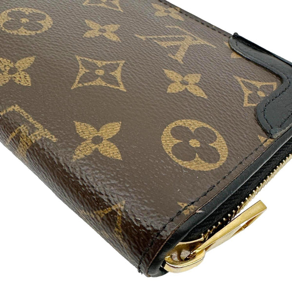 LOUIS VUITTON Retiro Monogram Canvas Zippy Wallet Black