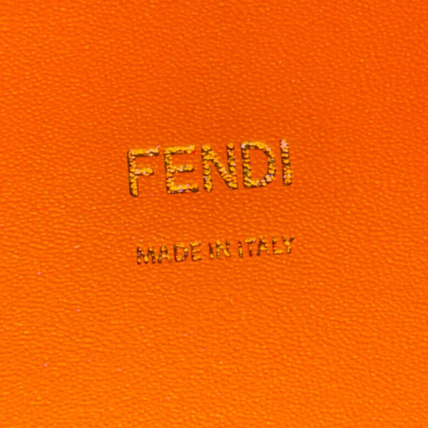 FENDI Sunshine Medium Leather Shopper Tote Bag Orange