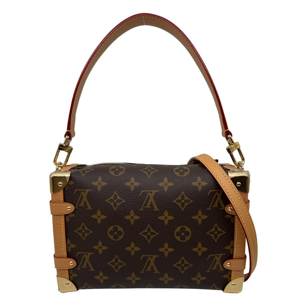 LOUIS VUITTON Side Trunk PM Monogram Canvas Tote Shoulder Bag Brown