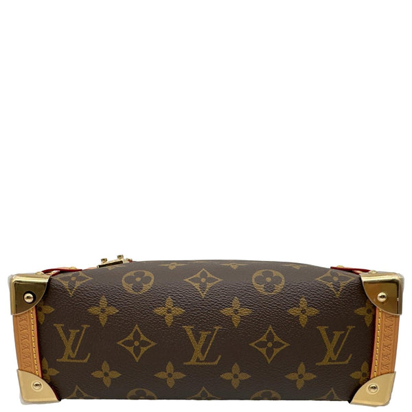 LOUIS VUITTON Side Trunk PM Monogram Canvas Tote Shoulder Bag Brown