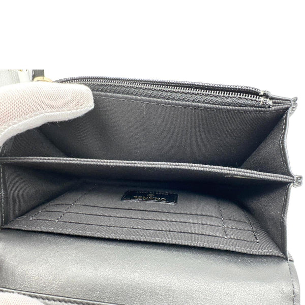 CHANEL Maxi Pearl Mini Quilted Leather WOC Crossbody Bag Black