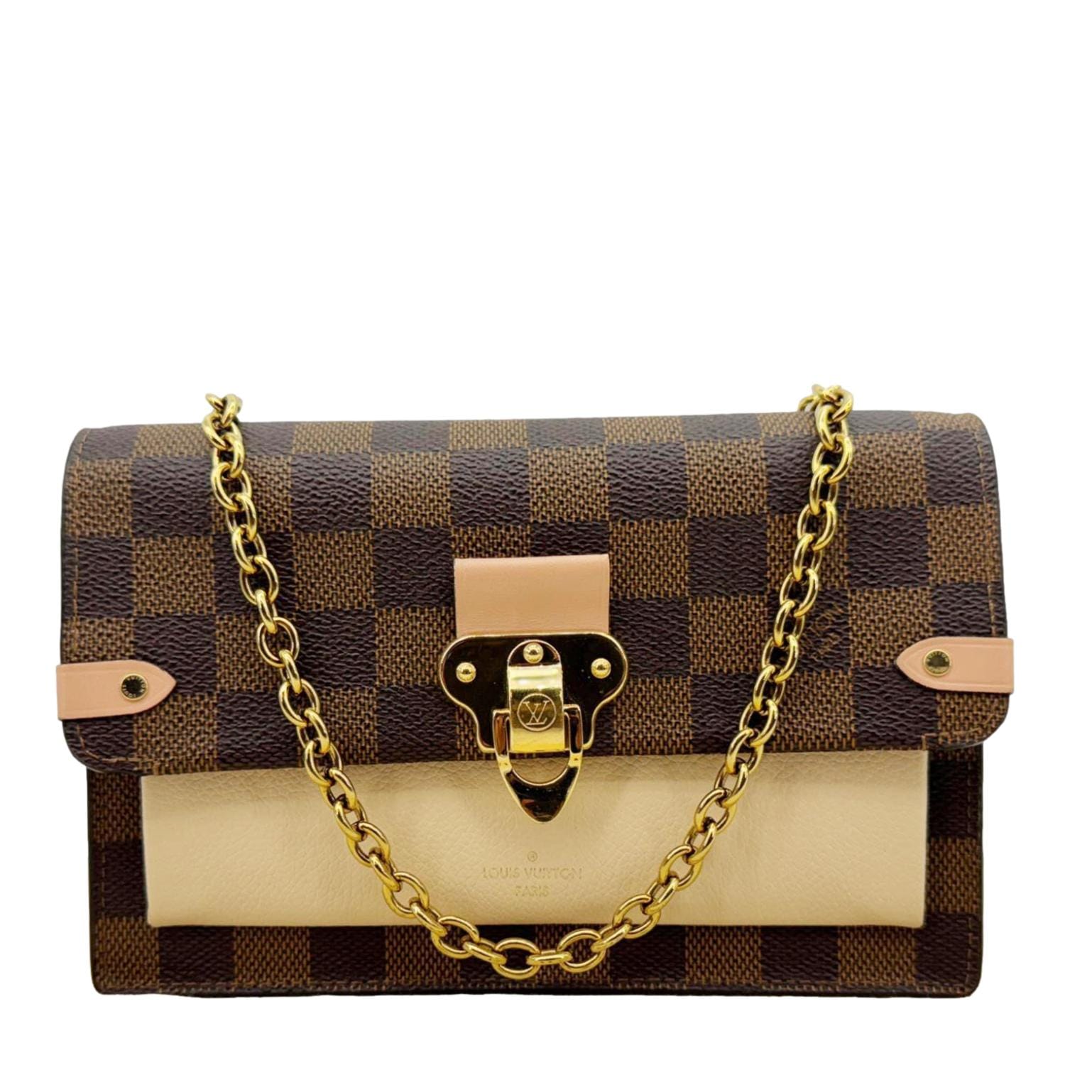 LV Vavin Chain Wallet Damier Ebene Crossbody