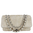 CHANEL Flap Python Leather Crossbody Bag Ivory