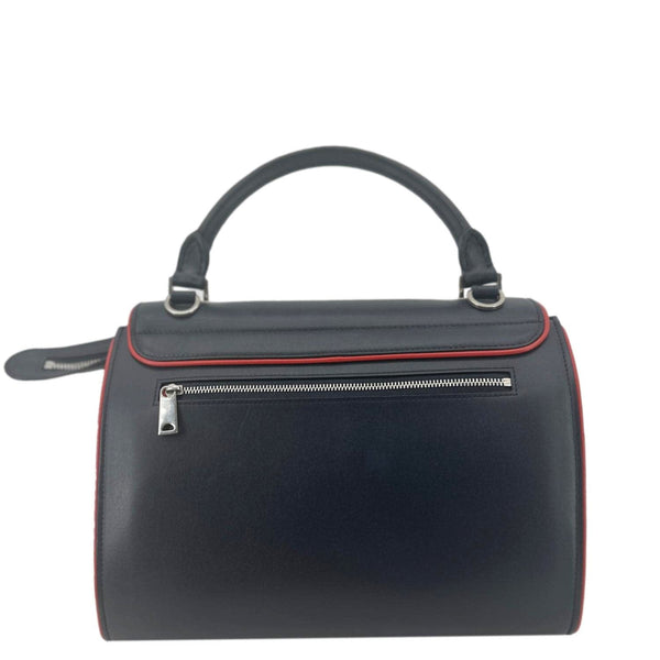 CELINE Trapeze Small 2way Leather Tote Shoulder Bag Blue