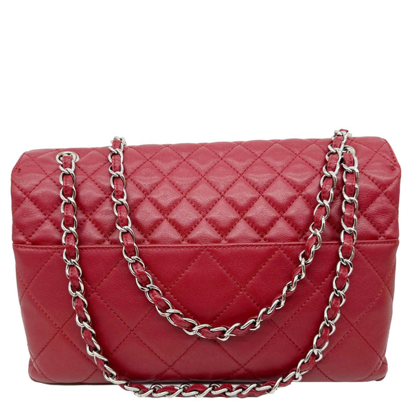 CHANEL Business Flap Quilted Calfskin Leather Crossbody Bag Red