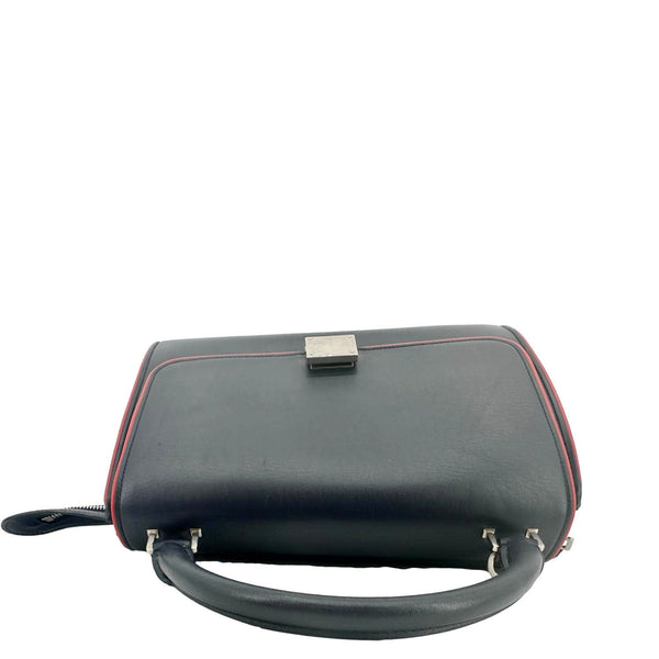 CELINE Trapeze Small 2way Leather Tote Shoulder Bag Blue