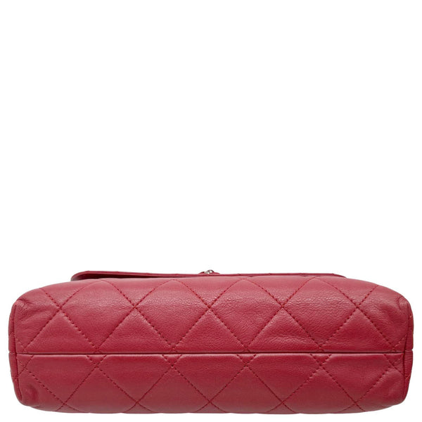 CHANEL Business Flap Quilted Calfskin Leather Crossbody Bag Red