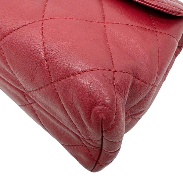 CHANEL Business Flap Quilted Calfskin Leather Crossbody Bag Red
