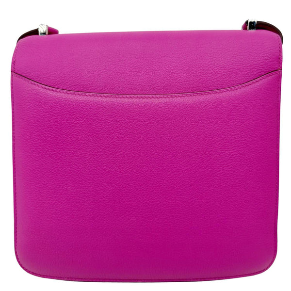 HERMES Evercolor 2002 Calfskin Leather Crossbody Bag Magnolia