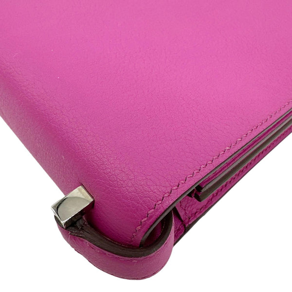 HERMES Evercolor 2002 Calfskin Leather Crossbody Bag Magnolia